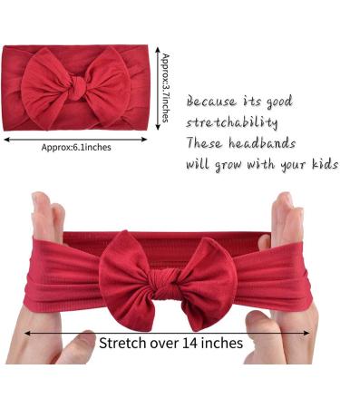 YHXX YLEN Baby Headbands - 20 Pack Girls Knot & Elastic Bows Turban Hairbands | Soft Knit Head Wraps for Infants - Buy Online on GoSupps.com