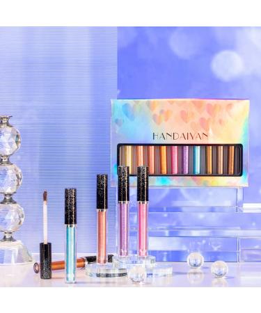 Pakivs 12 Color Metallic Liquid Eyeshadow Set - Long Lasting, Waterproof & Highly Pigmented Glitter Eye Shadow Kit - Buy Online on GoSupps.com