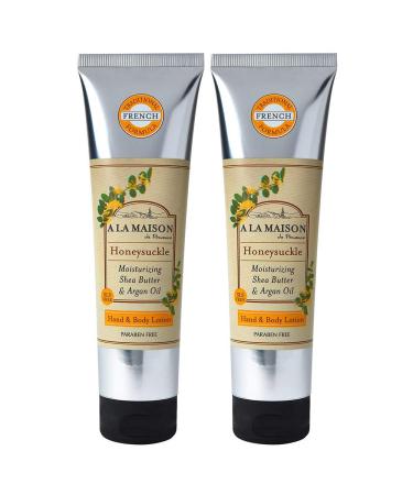 A LA MAISON Honeysuckle Lotion for Dry Skin - Natural Hand and Body Lotion (2 Pack 8 oz Bottle) Honeysuckle 2 Pack