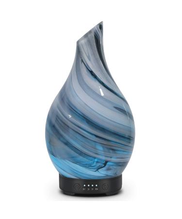 Essential Oil Diffuser 120ml Ultrasonic Aromatherapy Diffuser with Handmade Glass BPA Free Waterless Auto-Off, 4 Timer Setting 7 Colors Changed LED for Home Yoga Office Grey - Buy Online on GoSupps.com