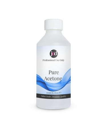 JND 100% Pure Acetone Soak-Off Gel Acrylic Tips Nail Glue Nail Polish Remover (250ml) 250 ml (Pack of 1)