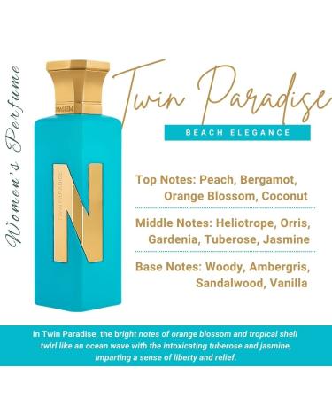 NASEEM Twin Paradise Women Perfume - Fresh Arabian Perfume - Long Lasting Eau de Parfum for Women 2.5 Fl Oz - Buy Online on GoSupps.com