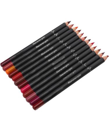12-Pack Lip Liner Contour Pen Waterproof AntiSmudge Matte Lipstick Makeup Tool Set - Buy Online on GoSupps.com