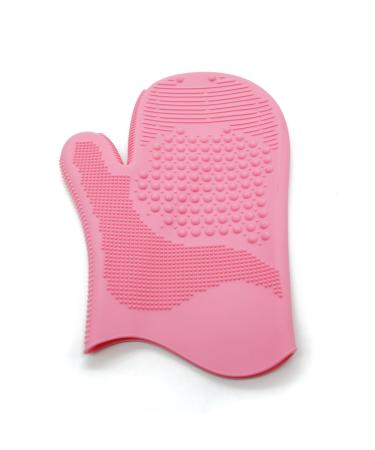 Buy Makeup Brush Cleaner Silicone Glove - Essential Scrubber for Foundation Brushes | Pink Cleaning Tools - Buy Online on GoSupps.com