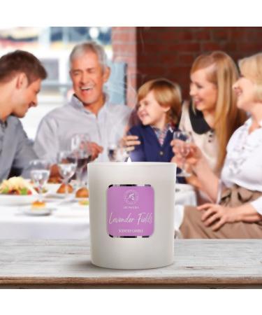 Premium Lavender Aromatherapy Candle - 200g Soy Wax 45-Hour Burn Time Natural Lavender Oil Beautiful Glass Design - Perfect for Home Fragrance - Buy Online on GoSupps.com