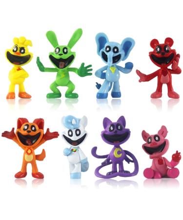 ADQPPUHR 8 Piece Smiling Mini Figures Critters Cake Toppers Cake Decoration Critters Mini Figures Set Smiling Model Toys Ollection Supplies Living Decorations Small Gifts Birthday Gift