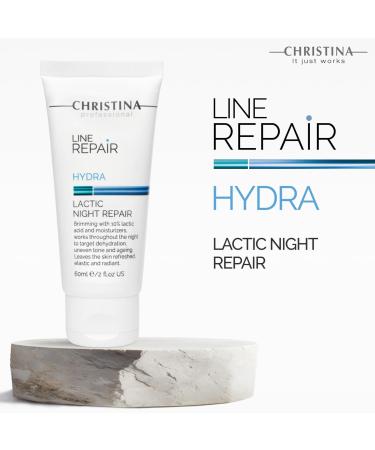 -CHRISTINA- Line Repair Hydra Night Cream with Lactic Acid | Nighttime Bliss for Skin Alignment & Rejuvenation | Elasticity Boosting Wrinkle Reducing Night Face Cream 60ml - Buy Online on GoSupps.com
