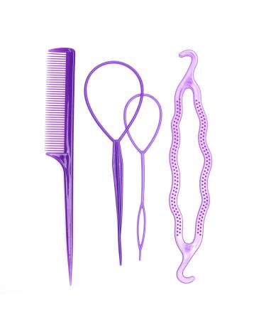 Topsy Hair Styling Tool Kit with Bun Maker, Combs, Braiding Tools - Ponytail Design & French Twist Styling - Buy Online on GoSupps.com