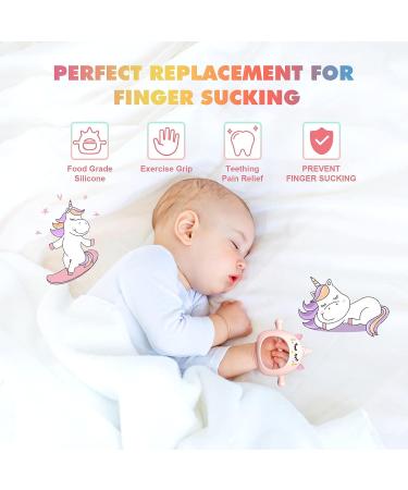 Tinabless Unicorn Teething Toy | Silicone Teether for Babies 6-12 Months | Car Seat Toy for Newborns | Natural Organic Teether for Boys & Girls - Buy Online on GoSupps.com