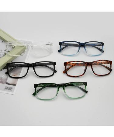 Eyekepper 5-Pack Large Frame Reading Glasses - Stylish +1.50 Readers for Men & Women - 5 Pairs Mix - Buy Online on GoSupps.com