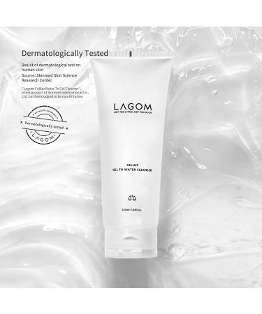 LAGOM Cellup Gel To Water Cleanser - Natural Vegan Daily Face Wash - Gentle Hydrating Herbal Treatment - 220ml - Buy Online on GoSupps.com