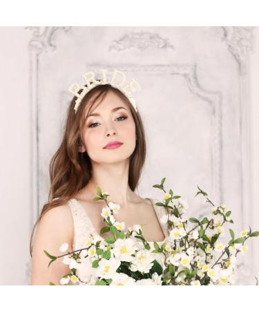 scicent Headband Glitter Padded White Pearls Embellished Hair Bands for Costume Shiny Jeweled Head Bands for Brides and Bridesmaid Fashion Beaded Hairband Wedding Hair Accessories for Women - 28810 - Buy Online on GoSupps.com