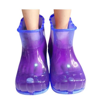 Portable Foot Bath Shoes | Waterproof Anti-Slip Foot Bath Shoes | Colorful Heatproof Foot Soaking Shoes Household Foot Bath Shoes for Bathroom Height 18cm 45 Yards Blue