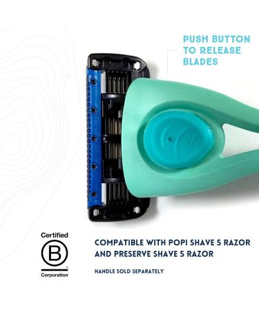 Preserve 5-Blade Replacement Cartridges for Recycled Razor - 4 Pack - Buy Online on GoSupps.com