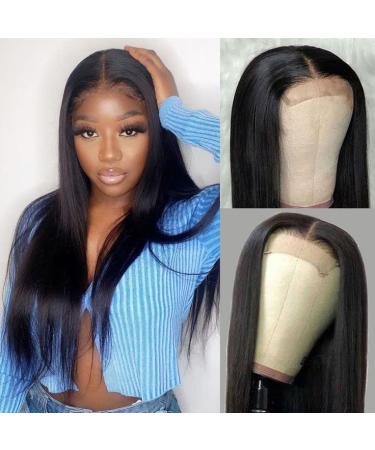 Rebecca Beauty Straight Lace Front Wigs Human Hair  4X4 Lace Closure Wig Pre Plucked  10A Grade Brazilian Straight Hair for Black Women 180% Density (Natural 14 Inch) 14 Inch 4X4 Natural