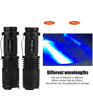 Zerodis Purple Flashlight - 395/365 Nm Black Light for Pets & Invisible Ink Detection | Portable UV Light for Urine Stains & Mini-Tubes - Buy Online on GoSupps.com