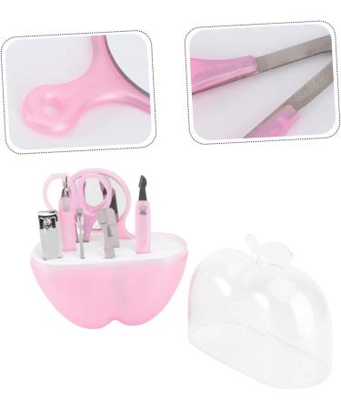 POPETPOP Fingernail Trimmer Tools Mirrors Nail Trimming Kit Nail Kit The Mirror Stainless Hair Double Bun 8 in 1 Nail File Nail Trimmer Kit Fingernail File Pink Manicure - Buy Online on GoSupps.com