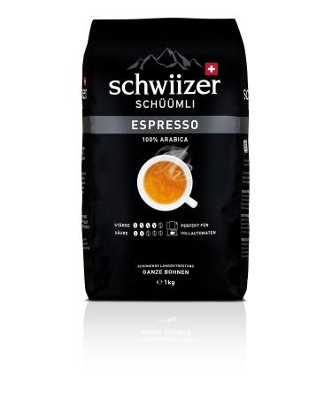 Schwiizer Sch mli Espresso Whole Coffee Beans 1kg - Intensity 4/5 - UTZ certified Schwiizer Sch mli Espresso Single