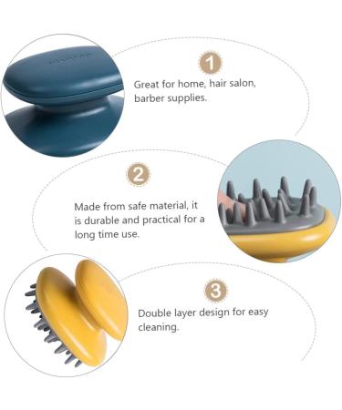 Tovinanna 2-Piece Silicone Massage Comb Set | Scalp Shampoo Massager & Hair Brush for Relaxing Hair Care - Buy Online on GoSupps.com