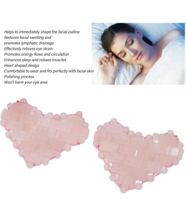 Verdant Touch Jade Stone Eye Patches - Heart-Shaped Pink Eye Pads for Facial Edema Relief | 2 Pack - Buy Online on GoSupps.com