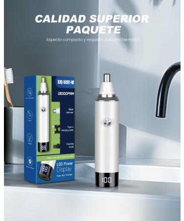 2024 USB Rechargeable Ear & Nose Hair Trimmer for Men & Women - Painless Eyebrow & Facial Clipper with LED Display - Ideal Grooming Tool - Buy Online on GoSupps.com
