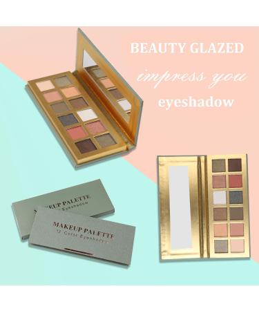 pomcral Eyeshadow Palette 12 Colors Makeup Natural Matte Shimmer Glitter Pigment Eye Shadow Pallete Metallic Eyeshadow Pallet Makeup Gift Kit - Buy Online on GoSupps.com