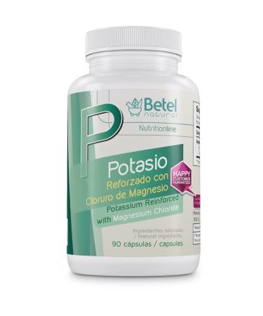 Premium Potasio Reforzado con Cloruro de Magnesio Caps by Betel Natural - Healthy Potassium w Magnesium Chloride - 90 Caps