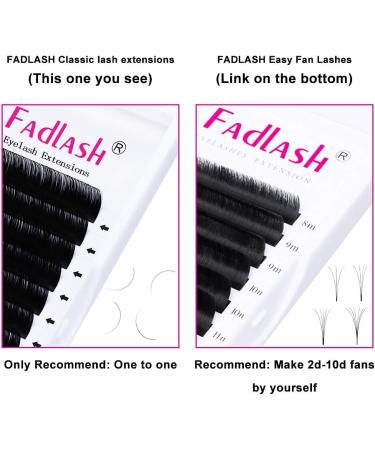 Fadlash Easy Fan Lashes C Curl 8-14mm Mixed Length Russian Lashes 0.05-C - Natural Look Self Fanning Eye Lashes - Automatic Blooming Eyelash Extensions - Buy Online on GoSupps.com