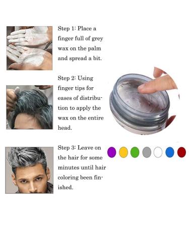 Silver Gray Hair Color Wax 4.23 oz - Natural Temporary Hairstyle Cream for Party, Cosplay & Clubbing - Buy Online on GoSupps.com