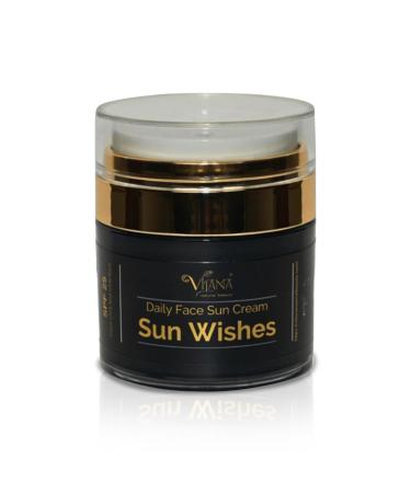 Vilana Natural Beauty Sun Wishes Face Sun Cream Suitable for All Skin Types daily face cream with SPF25 reliable sun protection Beauty Skin Care (50 ml) (Sun wishes)