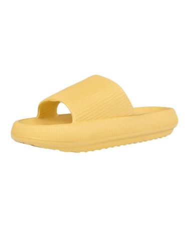 Monerffi women sandals outdoor slippers anti slip beach casual open toe sandals vintage anti-slip breathable lightweight platform 36/37 EU yellow