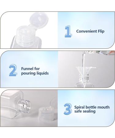 Diboniur Cultural Bags - 10-Part Aircraft Travel Set | 6 Travel Bottles 100ml & Funnels | Essential Accessories for Shampoo Cream Liquid & Lotion - International Shipping Available - Buy Online on GoSupps.com