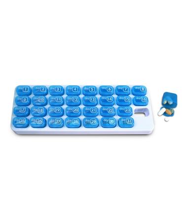 31 Day Monthly Pill Pod Organizer for Easy Medication Management - Stay on Track with Daily Vitamin Supplement Med Boxes Ready for Travel