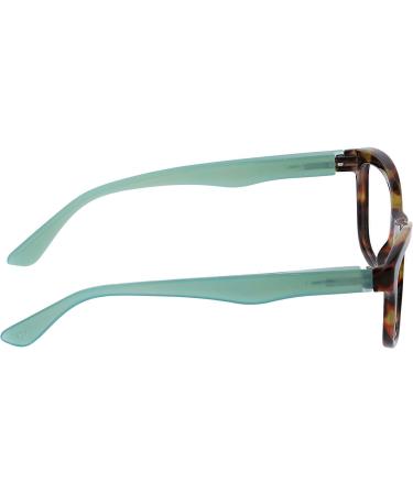 Peepers by PeeperSpecs Women's Blue Light Cat Eye Reading Glasses - Tortoise/Turquoise - Buy Online on GoSupps.com
