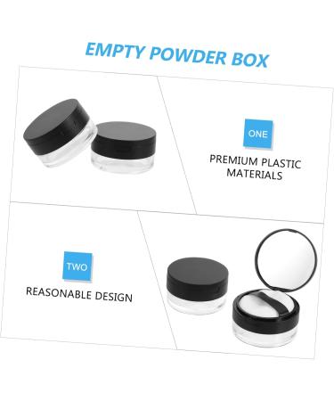 CANIGHT 2pcs Elastic Mesh Loose Powder Box Flour Holder Makeup Powder Case Portable Powder Puff Black Abs - Buy Online on GoSupps.com