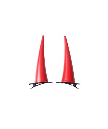 NUWIND Anime Power Hair Clip Red Horns Cosplay Props PVC Headwear for Halloween Party Wig Cosplay Costume Hair Accessories Hairpin Horns Clip
