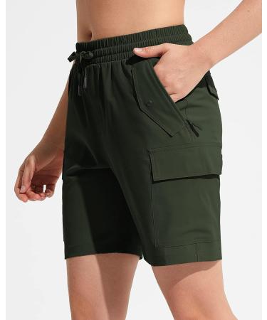 POLIVA Women's Cargo Hiking Shorts - Green, 3X-Large | Quick Dry, Water Resistant, Lightweight for Athletic Travel - Buy Online on GoSupps.com