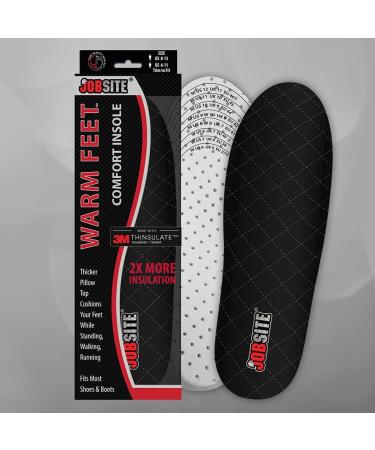 JobSite Warm Feet Thermal Insoles 3M Thinsulate Insulation for Men & Women | Size 8-13 US 7-12 UK 41-46 EU - Buy Online on GoSupps.com