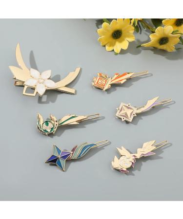 12PCS Genshin Hair Clips Metal Hair Pins Set- Diluc Xiao Mona Keqing Hutao Raiden Shogun Venti Zhongli Hair Barrettes Gift for Women - Buy Online on GoSupps.com