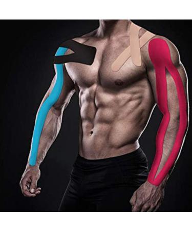 Ducahye Sport Kinesiology Tape-Sports Injury Tape for Knee Joint Muscle Support-Adhesive Kinetic Tape Tape Black - Buy Online on GoSupps.com