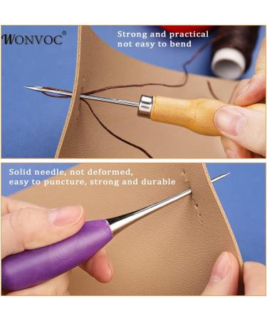 Leather Sewing Kit for Upholstery Repair and DIY Craft - Needles, Thread, Awl Included - Buy Online on GoSupps.com