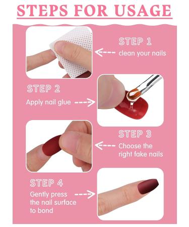 576 PCS Medium Coffin False Nails Set | EBANKU 24 Colors Acrylic Matte Press on Nails | Full Cover Short Ballerina Tips for Women & Girls - Buy Online on GoSupps.com