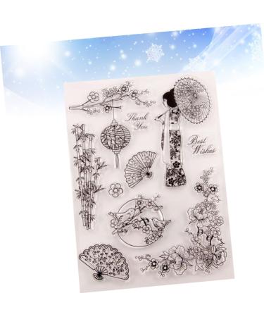 Lurrose Scrapbook Postage Stamps Greeting Cards Clear Stamp Silicone Seal Stamp Illustration Finished Chapter Account - Buy Online on GoSupps.com