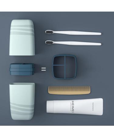 WiKSite Travel Toothbrush Set: 3 Child-Safe Waterproof Toothbrushes & Case for Camping Hiking & Home Use - Buy Online on GoSupps.com