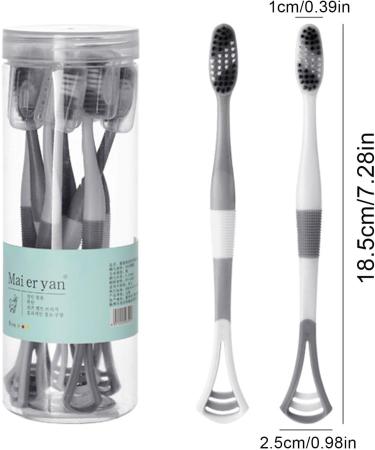 Virtcoy 2-in-1 Soft Toothbrush with Tongue Scraper | Reduce Bad Breath with Nanoborst Technology - Buy Online on GoSupps.com