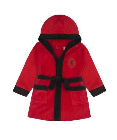 Liverpool FC - Baby Fleece Hooded Bathrobe - Official Merchandise - Gift 2-3 Years Red