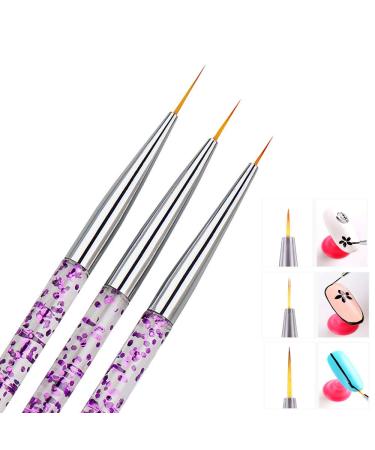 Mwoot 12-Piece Nail Brush Set | Professional UV Gel & Acrylic Nail Art Liner Tools for Detailed Design | 7/9/11 mm Brushes - Buy Online on GoSupps.com