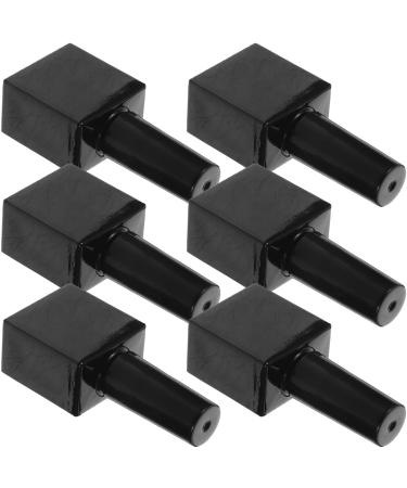 NUOBESTY Lot de 6 Flacons de Vernis Ongles Vides en Verre 10 Ml Flacons Rechargeables Noirs avec Pinceau Int gr tanches et Compacts pour Manucure Voyage et Usage Professionnel