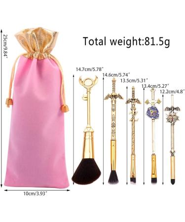 Yuanqu 5pcs Legend of Zelda Make-Up Brush Set | Ocarina of Time & A Link to the Past Game Series Brushes Perfect for Gamers! - Buy Online on GoSupps.com