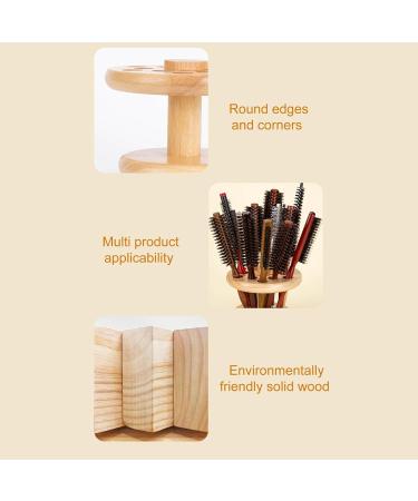 Rubber Wood Rotating Storage Rack Hairdressing Scissors and Comb Organizer Multi-Purpose Storage Rack for Home Salon Use - Buy Online on GoSupps.com